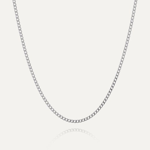 Łańcuszek pancerka diamentowana, srebro 925 w pokryciu platyną - długość 60 cm ze sklepu GIORRE w kategorii Łańcuszki - zdjęcie 185433054