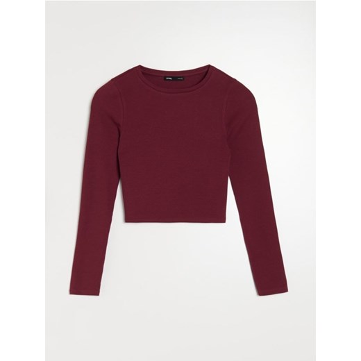 Sinsay - Koszulka z długimi rękawami - czerwony Sinsay M Sinsay