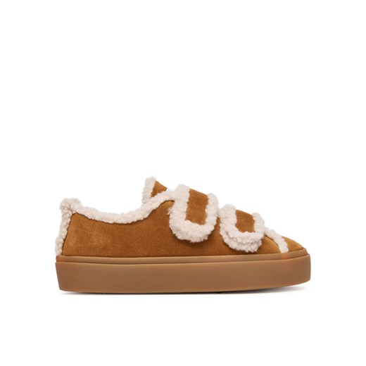 Sneakersy Inuikii Shearling Low Velcro 1001.001.0231 Brązowy ze sklepu eobuwie.pl w kategorii Buty sportowe damskie - zdjęcie 185434394