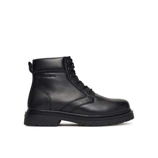 Kozaki Tommy Jeans EM0EM01706 Czarny ze sklepu eobuwie.pl w kategorii Buty zimowe męskie - zdjęcie 185434444