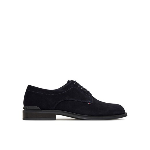Półbuty Tommy Hilfiger Corporate Derby FM0FM05582 Granatowy ze sklepu eobuwie.pl w kategorii Półbuty męskie - zdjęcie 185434474
