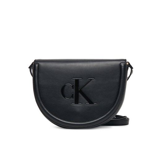 Calvin Klein Torebka Bold Ck Saddle Crossbody LV04F3221G Czarny ze sklepu MODIVO w kategorii Listonoszki - zdjęcie 185435552