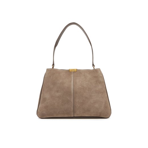 Tommy Hilfiger Torebka Casual Leather Shoulder Bag Sued AW0AW18201 Beżowy ze sklepu MODIVO w kategorii Torebki damskie - zdjęcie 185435583