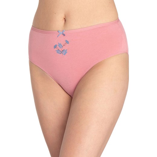 3-pack bawełniane figi damskie plus size L-122BI-63EX, Kolor granatowo-niebiesko-różowy, Rozmiar 2XL, LAMA ze sklepu Primodo w kategorii Majtki damskie - zdjęcie 185436891