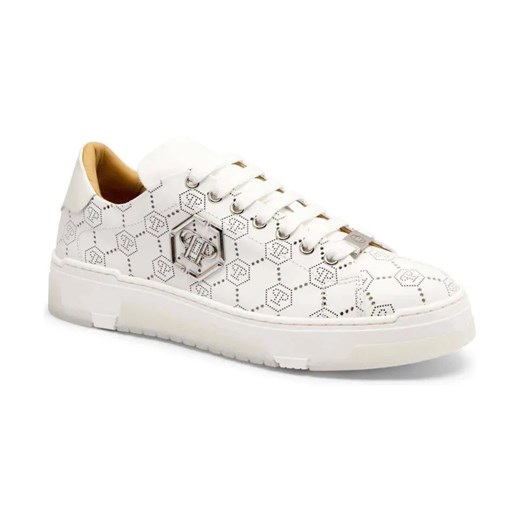 Philipp Plein Skórzane sneakersy Low Top Monogram ze sklepu Gomez Fashion Store w kategorii Buty sportowe męskie - zdjęcie 185437790