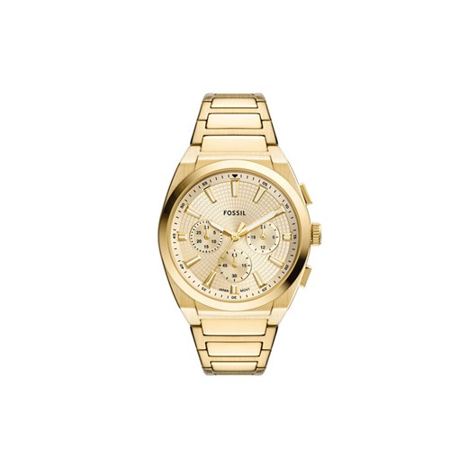 Zegarek Fossil Everett Chronograph FS6119 Złoty ze sklepu eobuwie.pl w kategorii Zegarki - zdjęcie 185440781
