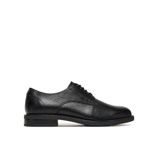 Półbuty Tommy Hilfiger Hilfiger Vogue FM0FM05768 Czarny ze sklepu eobuwie.pl w kategorii Buty eleganckie męskie - zdjęcie 185440801