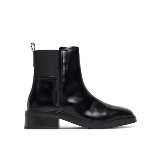Sztyblety Tommy Hilfiger Minimal Abrasivato FW0FW08764 Czarny ze sklepu eobuwie.pl w kategorii Botki - zdjęcie 185440810
