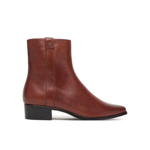 Tommy Hilfiger Botki FW0FW08980 Brązowy ze sklepu MODIVO w kategorii Botki - zdjęcie 185441933