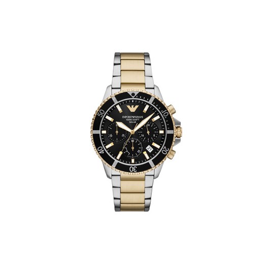 Zegarek Emporio Armani World Explorer AR11680 Srebrny ze sklepu eobuwie.pl w kategorii Zegarki - zdjęcie 185443894
