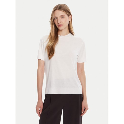 Calvin Klein T-Shirt LV044B206G Biały Regular Fit ze sklepu MODIVO w kategorii Bluzki damskie - zdjęcie 185444074