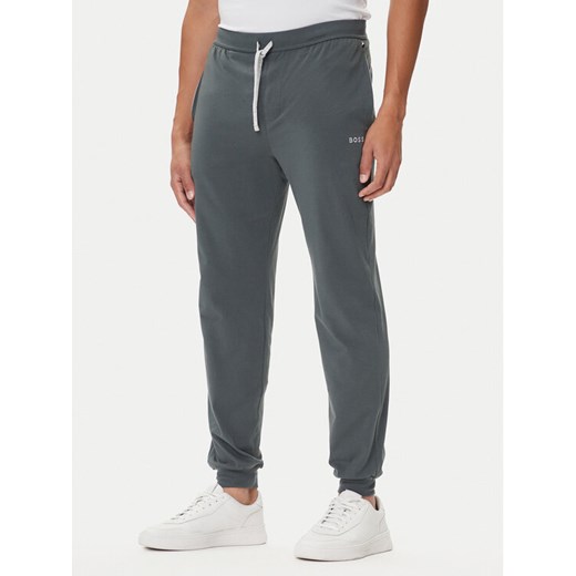 BOSS Spodnie dresowe Mix&Match 50515305 Zielony Regular Fit ze sklepu MODIVO w kategorii Spodnie męskie - zdjęcie 185444082