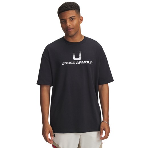 Męski t-shirt z nadrukiem Under Armour UA HWT U LOGO SS - czarny ze sklepu Sportstylestory.com w kategorii T-shirty męskie - zdjęcie 185444493