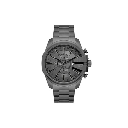 Diesel Zegarek Mega Chief Slim Chronograph DZ4676 Szary ze sklepu MODIVO w kategorii Zegarki - zdjęcie 185446131