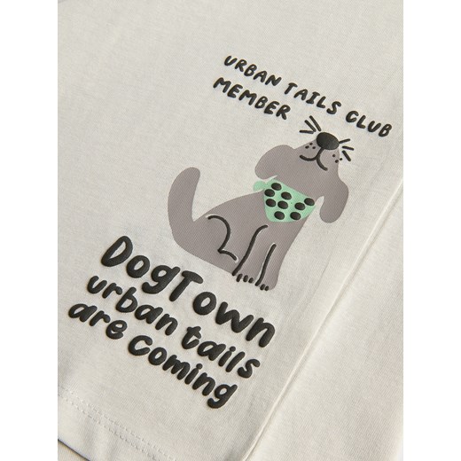 Reserved - Bawełniany longsleeve - jasnoszary Reserved 110 (4-5 lat) Reserved