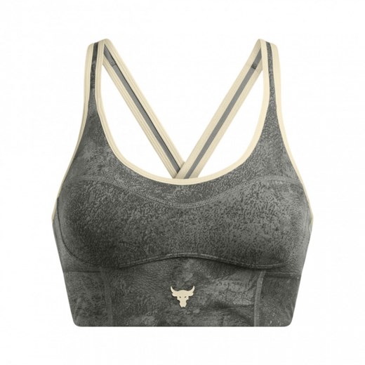 Biustonosz treningowy Under Armour Project Rock LG LL Infty Bra Pt - szary ze sklepu Sportstylestory.com w kategorii Biustonosze - zdjęcie 185447472