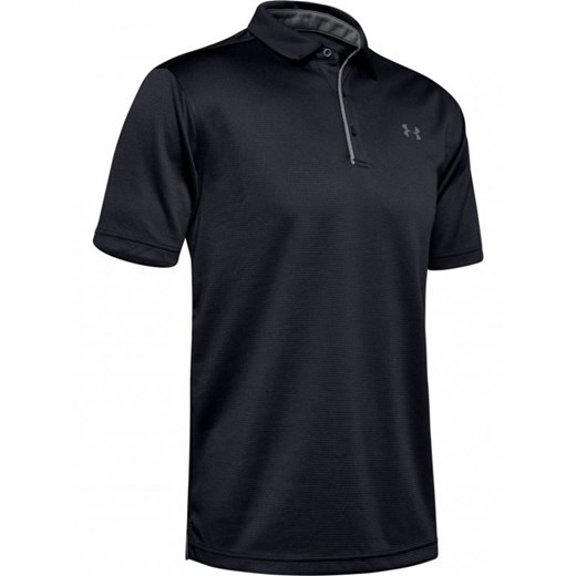 Męska koszulka do golfa UNDER ARMOUR Tech Polo - czarna ze sklepu Sportstylestory.com w kategorii T-shirty męskie - zdjęcie 185447911