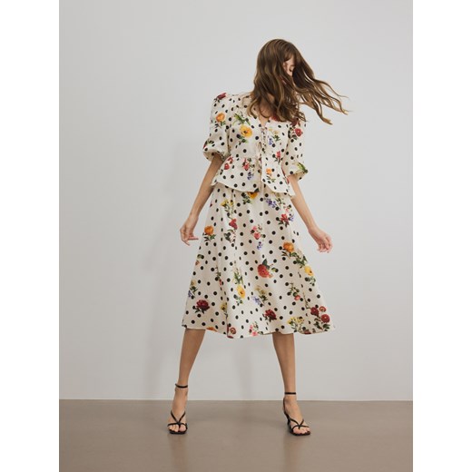 Reserved - Spódnica we wzór - wielobarwny Reserved L Reserved