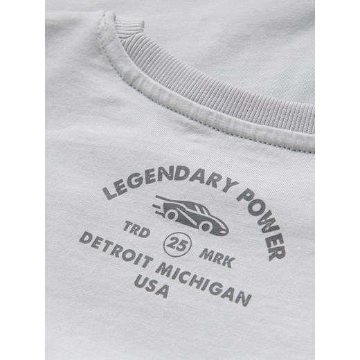 Reserved - Bawełniany t-shirt - jasnoszary Reserved 116 (5-6 lat) Reserved