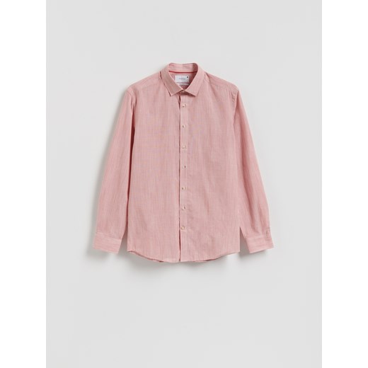 Reserved - Gładka koszula regular fit - czerwony Reserved XL Reserved