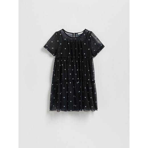 Reserved - Tiulowa sukienka - czarny Reserved 134/140 (8-9 lat) Reserved