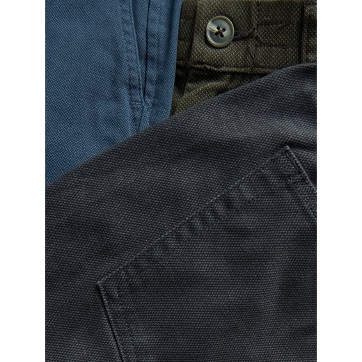 Reserved - Bawełniane spodnie chino slim - granatowy Reserved M Reserved
