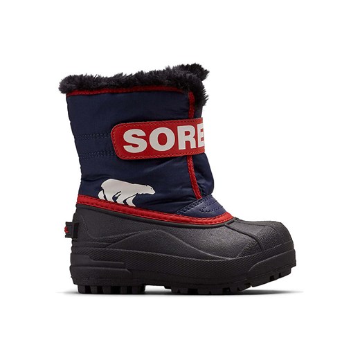 Sorel Botki zimowe &quot;Snow Commander&quot; w kolorze czarno-czerwonym ze sklepu Limango Polska w kategorii Buty zimowe dziecięce - zdjęcie 185452370