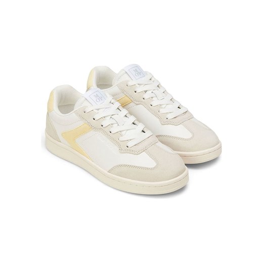 Marc O´Polo Skórzane sneakersy w kolorze biało-żółto-beżowym ze sklepu Limango Polska w kategorii Buty sportowe damskie - zdjęcie 185452793