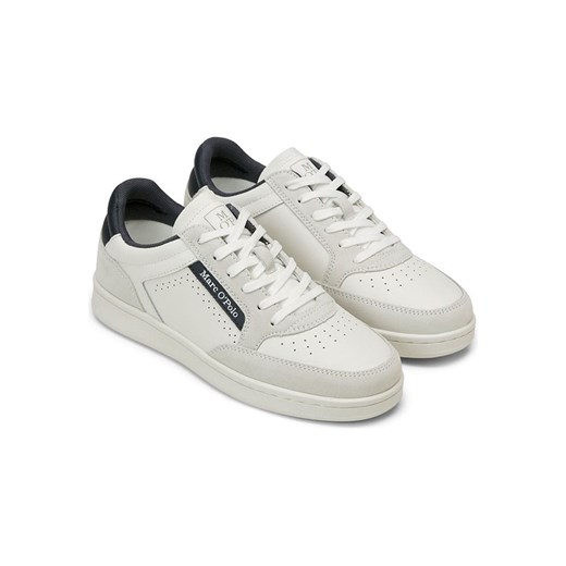Marc O´Polo Skórzane sneakersy w kolorze biało-granatowym ze sklepu Limango Polska w kategorii Trampki damskie - zdjęcie 185452883