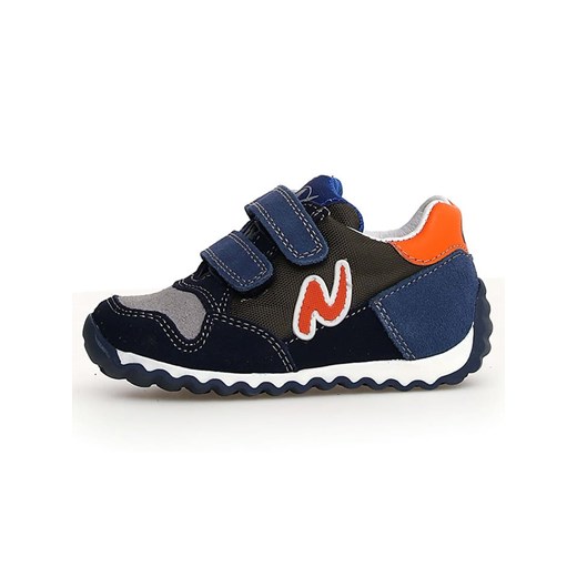Naturino Skórzane sneakersy &quot;Sammy 2&quot; w kolorze granatowo-pomarańczowym ze sklepu Limango Polska w kategorii Buty sportowe dziecięce - zdjęcie 185453094