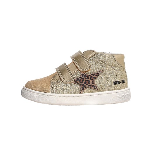 Naturino Skórzane sneakersy &quot;Pinn&quot; w kolorze złotym ze sklepu Limango Polska w kategorii Buty zimowe dziecięce - zdjęcie 185453100