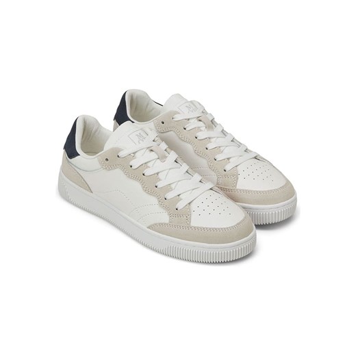 Marc O´Polo Skórzane sneakersy w kolorze biało-granatowym ze sklepu Limango Polska w kategorii Buty sportowe damskie - zdjęcie 185453411