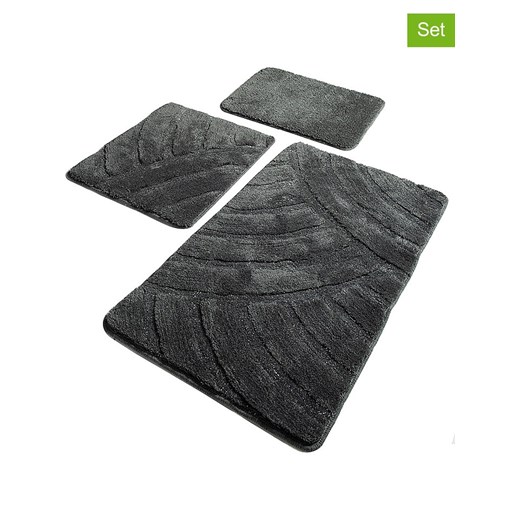 Colorful Cotton Dywaniki łazienkowe (3 szt.) "Alya" w kolorze szarym - id: 8377040 - marki Colorful Cotton - 185453453 Colorful Cotton Dywaniki łazienkowe (3 szt.) "Alya" w kolorze szarym ze sklepu Limango Polska w kategorii Akcesoria łazienkowe - zdjęcie 185453453