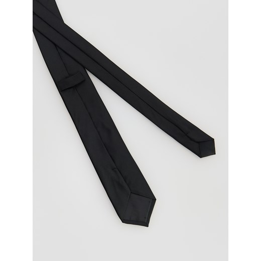 Reserved - Wąski krawat - czarny Reserved ONE SIZE Reserved