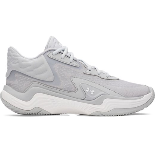 Buty do koszykówki uniseks Under Armour UA Spawn 7 Mid - szare ze sklepu Sportstylestory.com w kategorii Buty sportowe męskie - zdjęcie 185455984