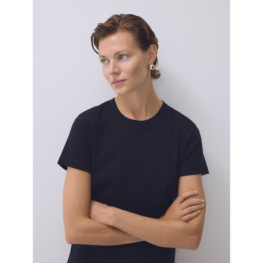 Reserved - Bawełniany t-shirt - czarny Reserved XS Reserved