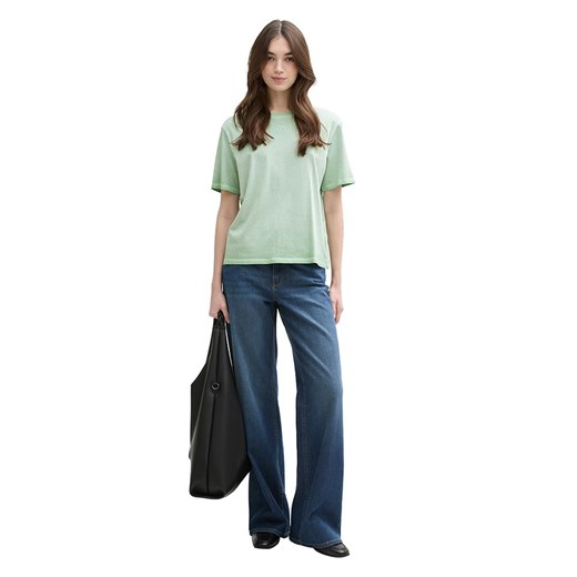 TOM TAILOR Denim Koszulka w kolorze zielonym ze sklepu Limango Polska w kategorii Bluzki damskie - zdjęcie 185458234