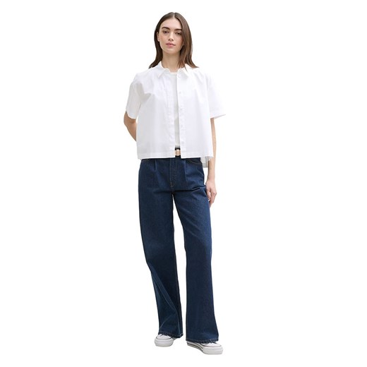 TOM TAILOR Denim Bluzka w kolorze białym ze sklepu Limango Polska w kategorii Koszule damskie - zdjęcie 185458281