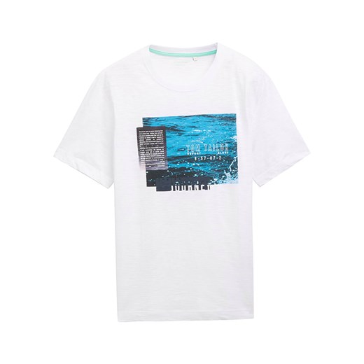 Tom Tailor Koszulka w kolorze białym - id: 17381722 - marki Tom Tailor - 185458440 Tom Tailor Koszulka w kolorze białym ze sklepu Limango Polska w kategorii T-shirty męskie - zdjęcie 185458440