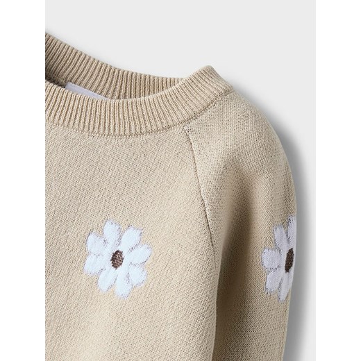 name it Sweter "Leia" w kolorze beżowym Name It 116 wyprzedaż Limango Polska