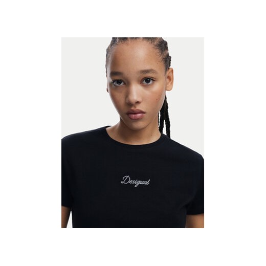 Desigual T-Shirt 25SWTK15 Czarny Regular Fit Desigual XS MODIVO