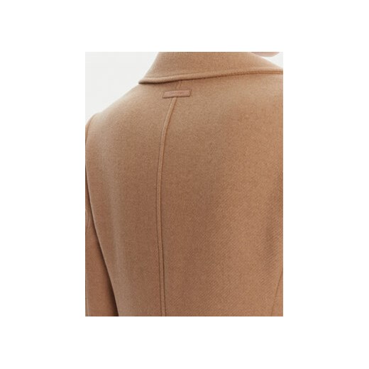 Calvin Klein Płaszcz wełniany LV044D558G Brązowy Slim Fit Calvin Klein M MODIVO