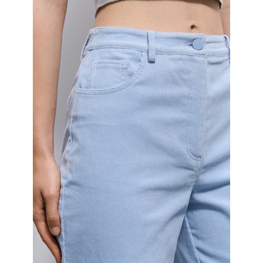 Mohito - Sztruksowe spodnie - błękitny Mohito 40 Mohito