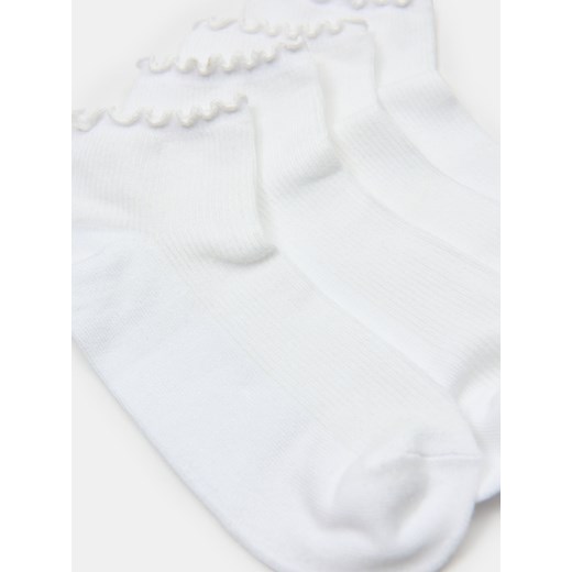 Sinsay - Skarpetki z falbaną 4 pack - biały Sinsay 39/41 Sinsay