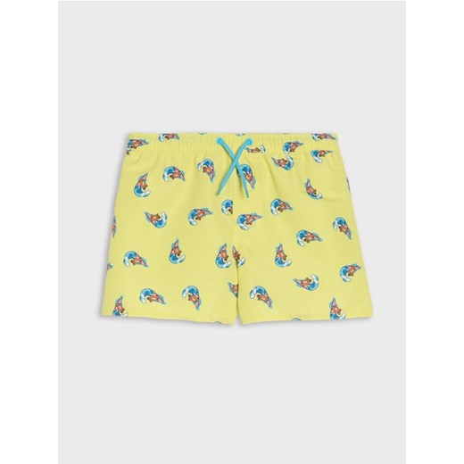 Sinsay - Szorty kąpielowe z printem allover - żółty ze sklepu Sinsay w kategorii Kąpielówki chłopięce - zdjęcie 185461894