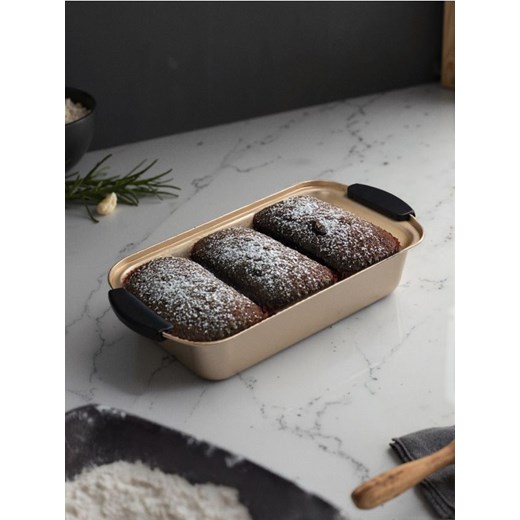 Sinsay - Prostokątna forma do pieczenia z silikonowymi uchwytami - złoty ze sklepu Sinsay w kategorii Akcesoria do pieczenia - zdjęcie 185461940