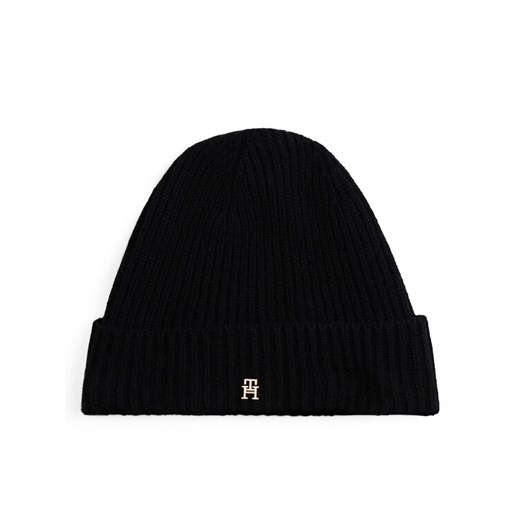 Czapka Tommy Hilfiger Th Cashmere AW0AW17772 Czarny ze sklepu eobuwie.pl w kategorii Czapki zimowe damskie - zdjęcie 185462312