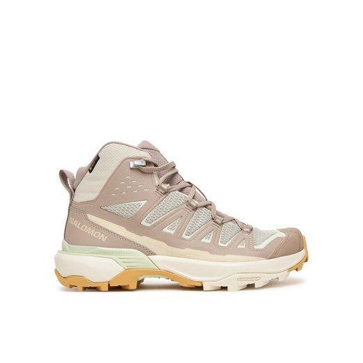 Trekkingi Salomon X Ultra 360 Edge Mid Gore-Tex L47816300 Beżowy ze sklepu eobuwie.pl w kategorii Buty trekkingowe damskie - zdjęcie 185462470