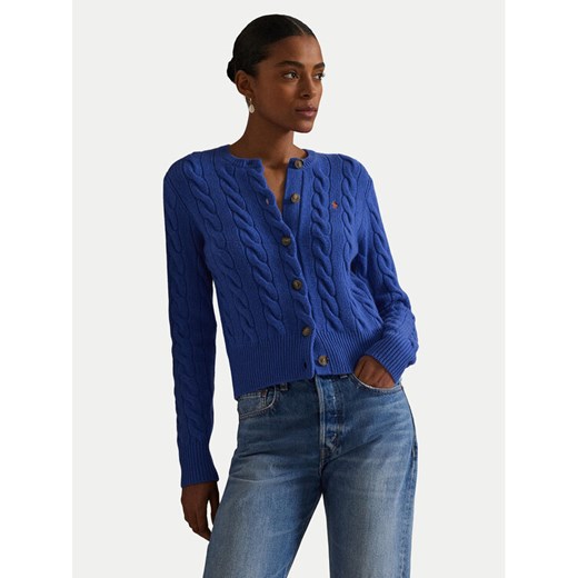 Polo Ralph Lauren Kardigan 211972104012 Niebieski Slim Fit ze sklepu MODIVO w kategorii Swetry damskie - zdjęcie 185464134