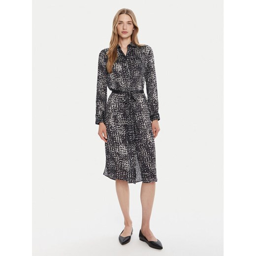 Calvin Klein Sukienka koszulowa LV044C060G Granatowy Regular Fit ze sklepu MODIVO w kategorii Sukienki - zdjęcie 185464153